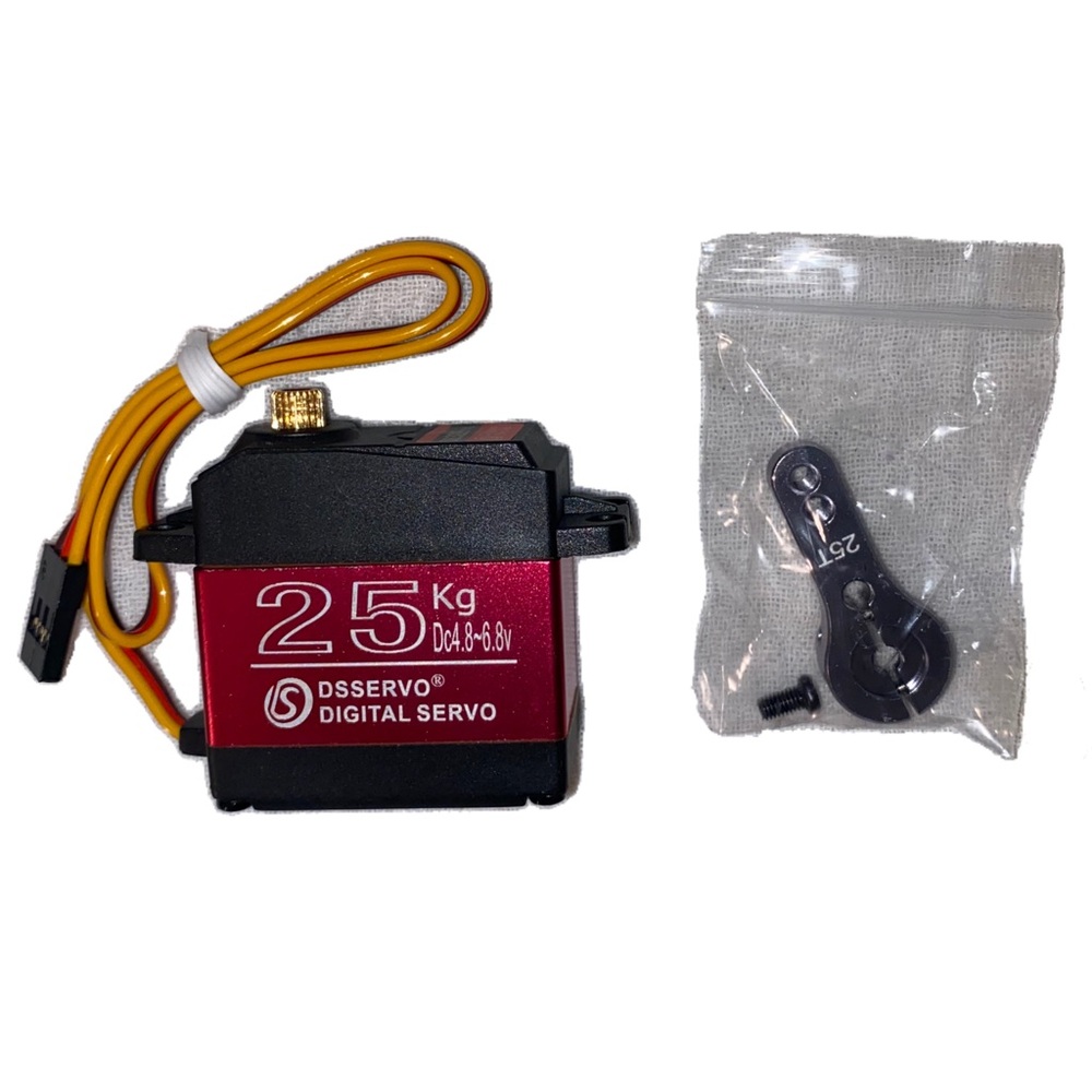 Dsservo Digital Servo High Torque Metal Gear 25KG/0.13S 6.8V for 1/8 1/10 RC Car